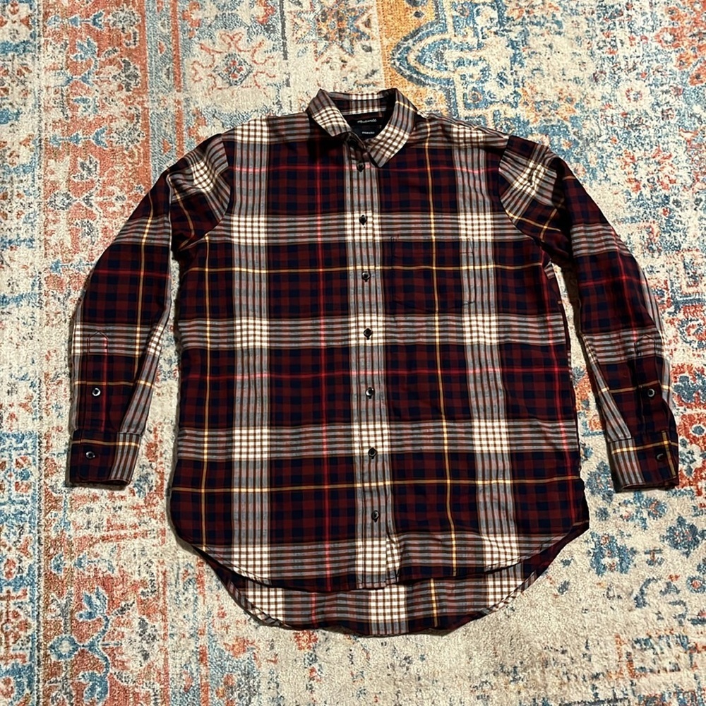 Madewell oversized ex-boyfriend shirt Rylan plaid button down